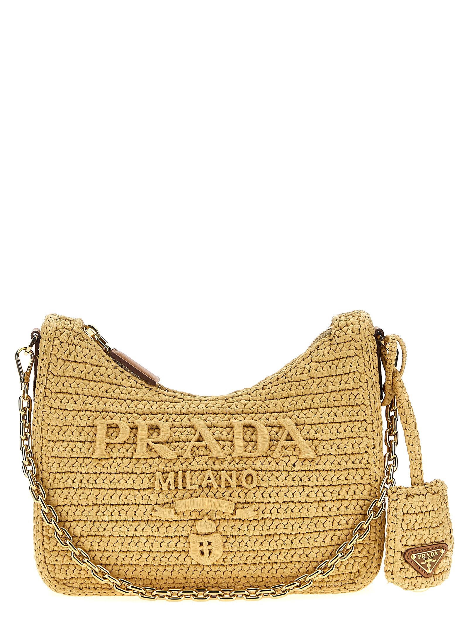 Prada 'bandoliera' Crochet Shoulder Bag, Women's