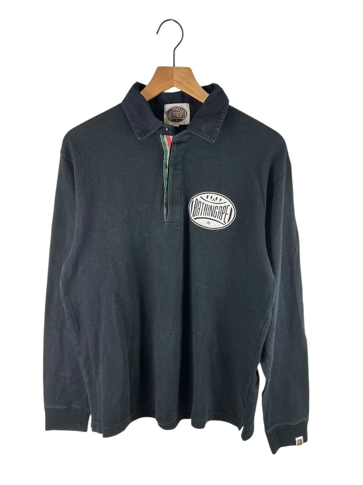 Bape Bape Logo Rugby Shirt Size US L / EU 52-54 / 3 - 1 Thumbnail