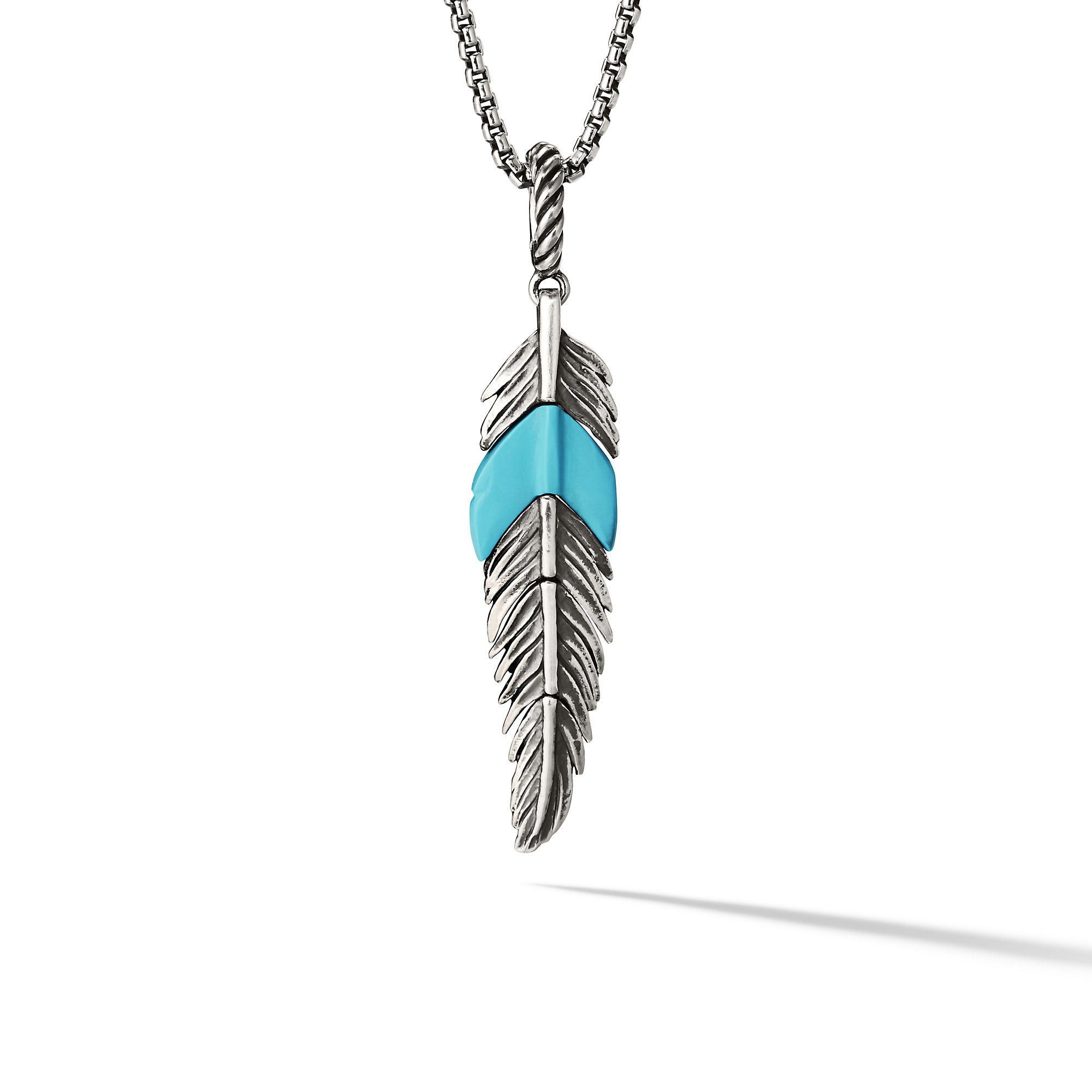 David Yurman o1w1db10526 D13326 Size:9/ Feather Amulet in Silver Size ONE SIZE - 1 Thumbnail