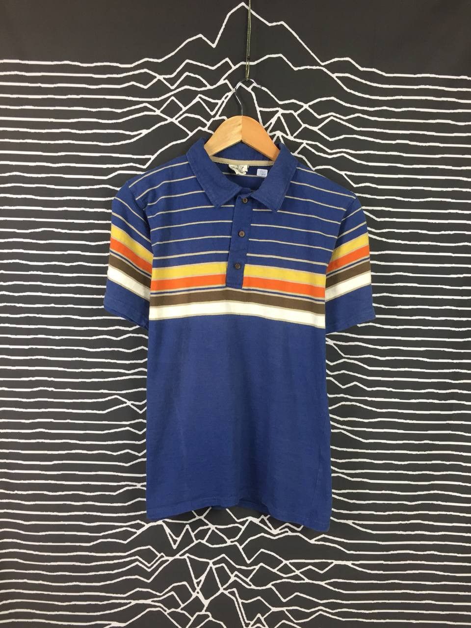 Japanese Brand Vtg Oblo Design Retro Surf Style Color Block Stripe Polo Tee Size US M / EU 48-50 / 2 - 2 Thumbnail