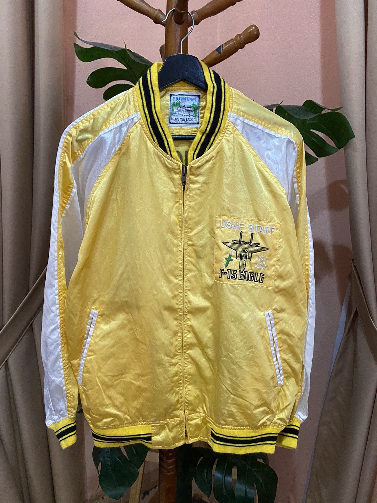Other Vintage 1980s D.E. Spotlight USAF F-15 Eagle Bomber Jacket Size US L / EU 52-54 / 3 - 3 Thumbnail