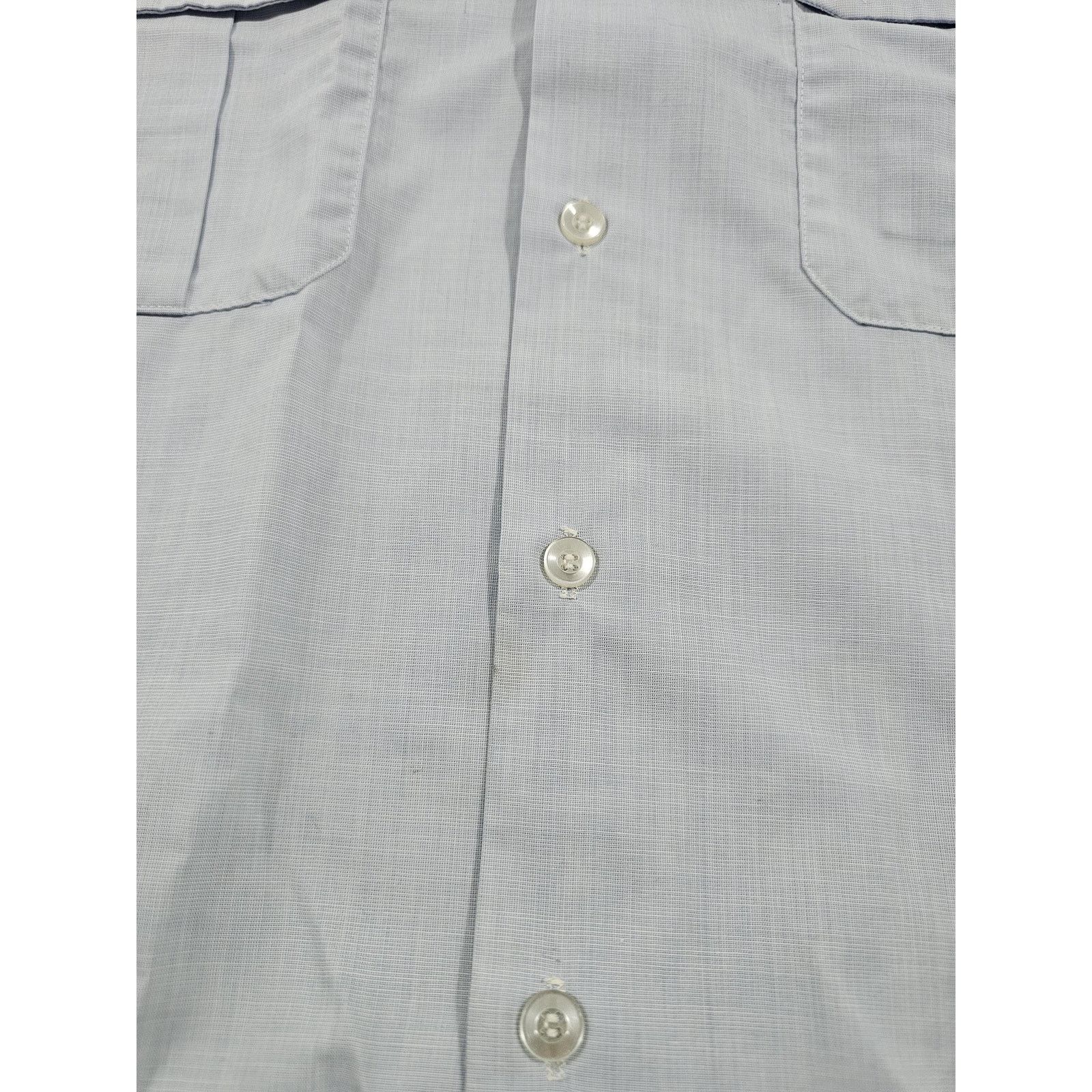Other 80s Air Force Man's Dura Press Shirt Blue Poly/Cotton Sz M Size US M / EU 48-50 / 2 - 5 Thumbnail