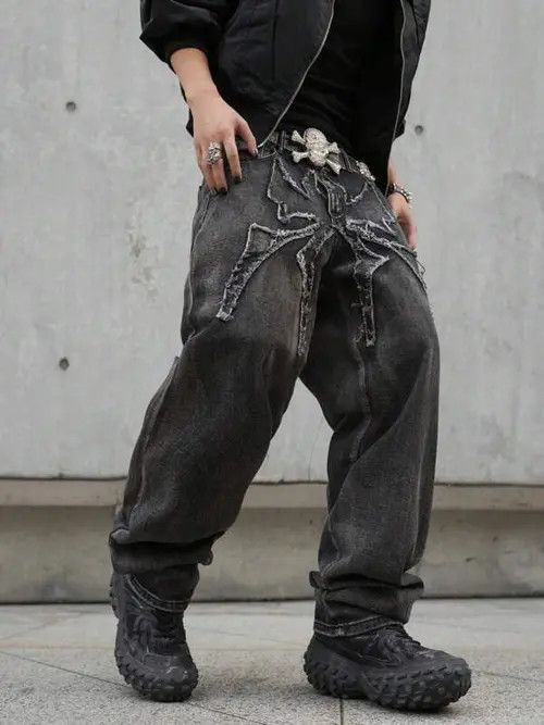 Japanese Brand × Vintage Baggy Spider DIstressed Jeans Street Size US 32 / EU 48 - 3 Thumbnail