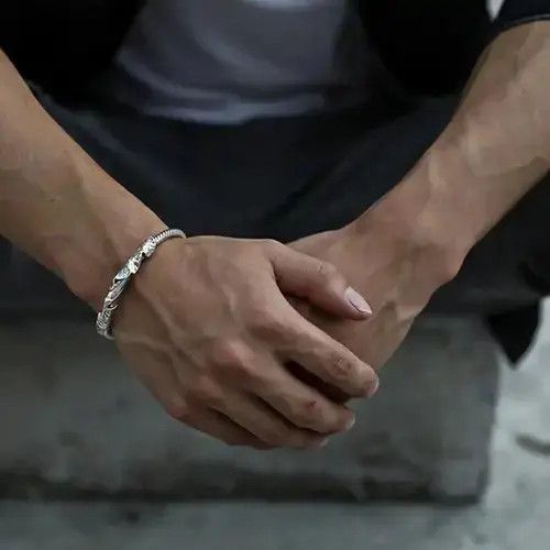 VIBE Silver Color Lotus Open Bracelet Size ONE SIZE - 2 Thumbnail