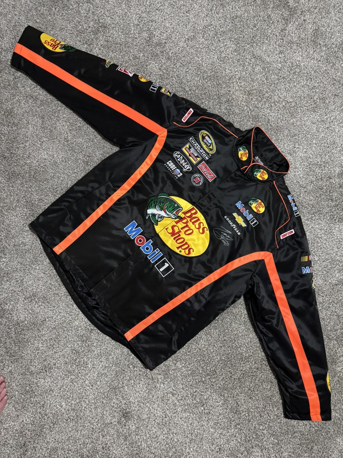 Bass Pro Shops Autographed Tony Stewart Bass Pro Shops Nascar Jacket Size US XL / EU 56 / 4 - 2 Thumbnail