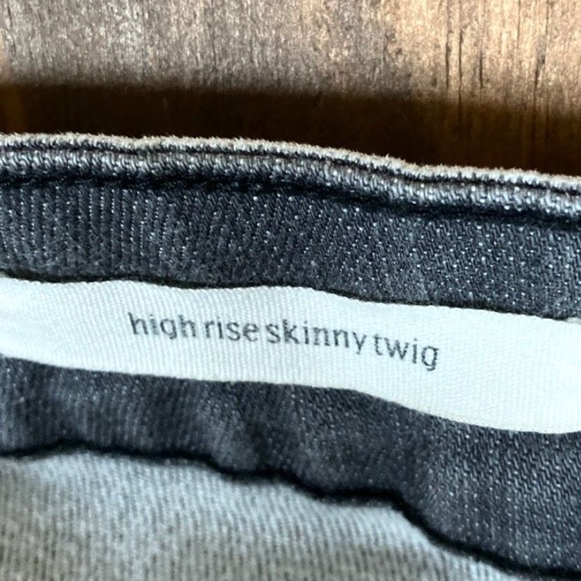 Vintage Silence + Noise Jeans Gray Denim High Rise Skinny Twig Stretch 31 Womens Size 24" / US 00 / IT 34 - 5 Thumbnail
