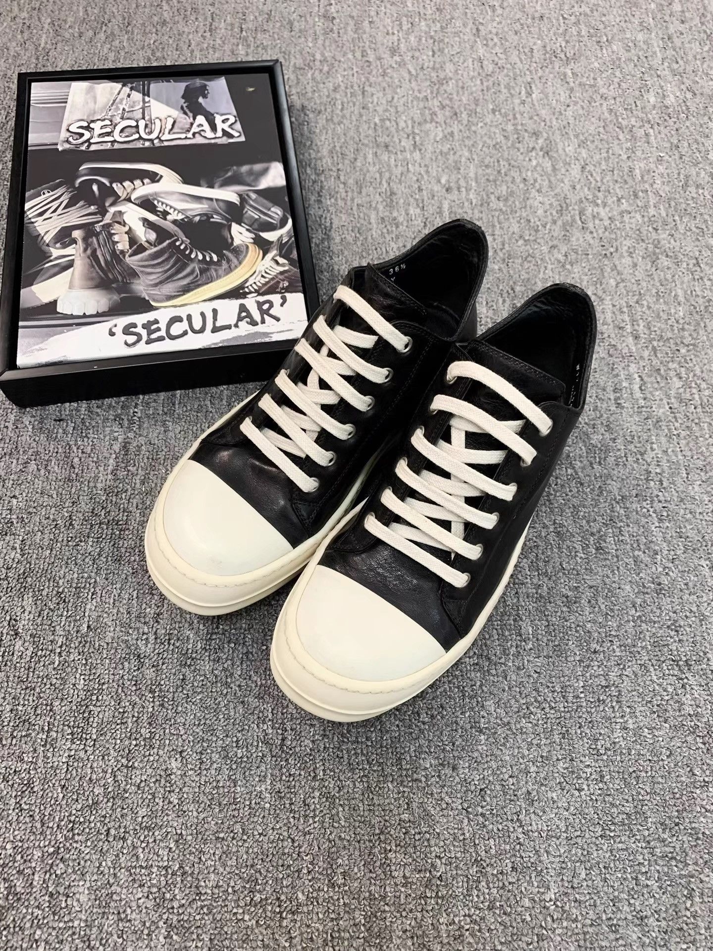 Rick Owens Rick Owens Mainline Leather Low Top Sneakers K34 Size US 6.5 / IT 36.5 - 3 Thumbnail