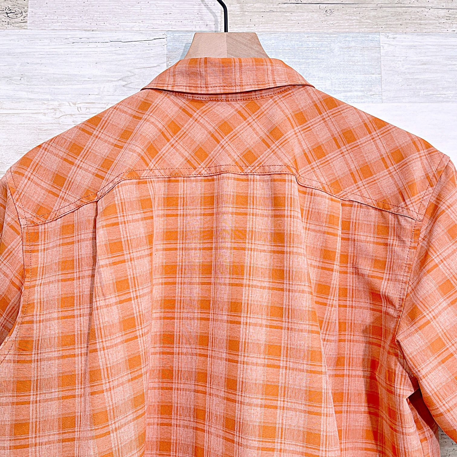 Orvis Orvis Short Sleeve Tech Shirt Orange Plaid Mens Medium Size US M / EU 48-50 / 2 - 5 Thumbnail