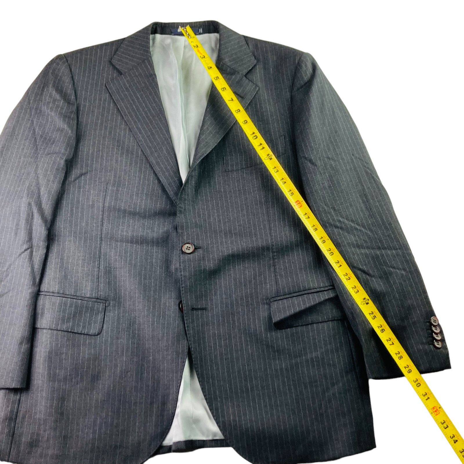 Suitsupply Suitsupply Men's Lazio Slim Super 110's Blazer/Jacket Gray P Size 46S - 8 Thumbnail