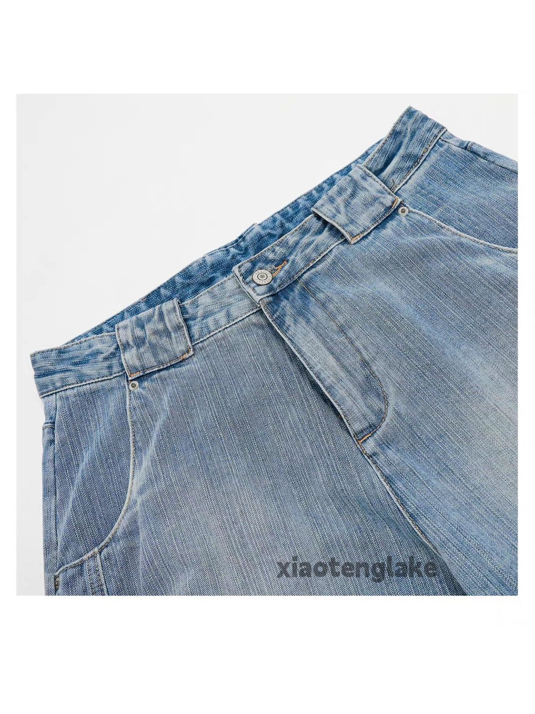 Jean Unisex washed faded cleanfit yuppie y2k dance jeans Size US 28 / EU 44 - 4 Thumbnail