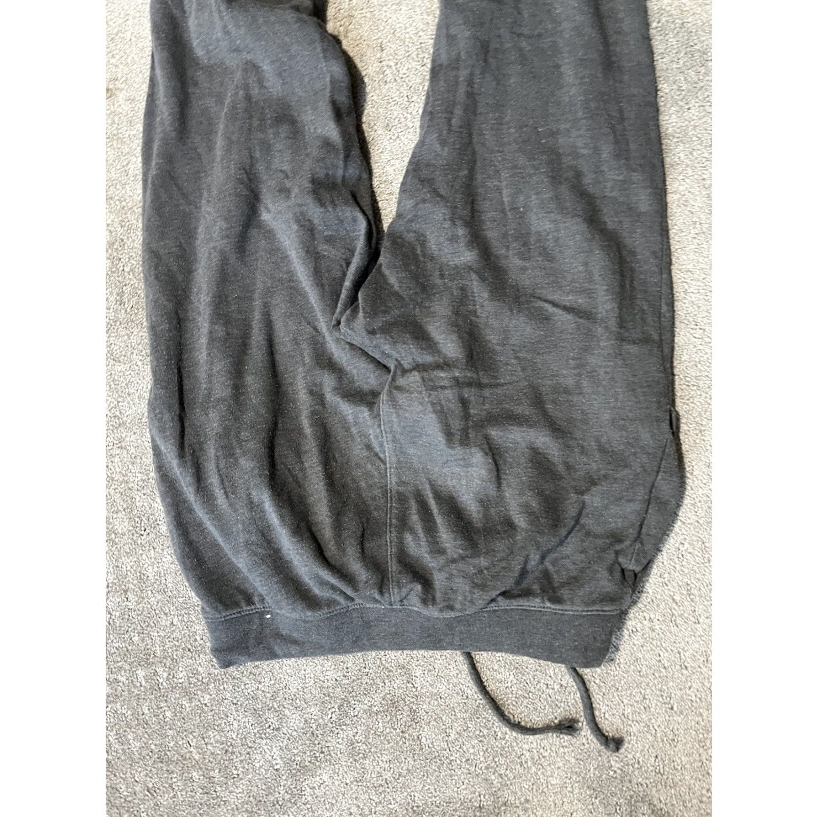 Vintage Aéropostale Sweatpants Women Small Dark Gray Elastic Waist Drawstring Solid Modern Casual Size 28" / US 6 / IT 42 - 4 Thumbnail