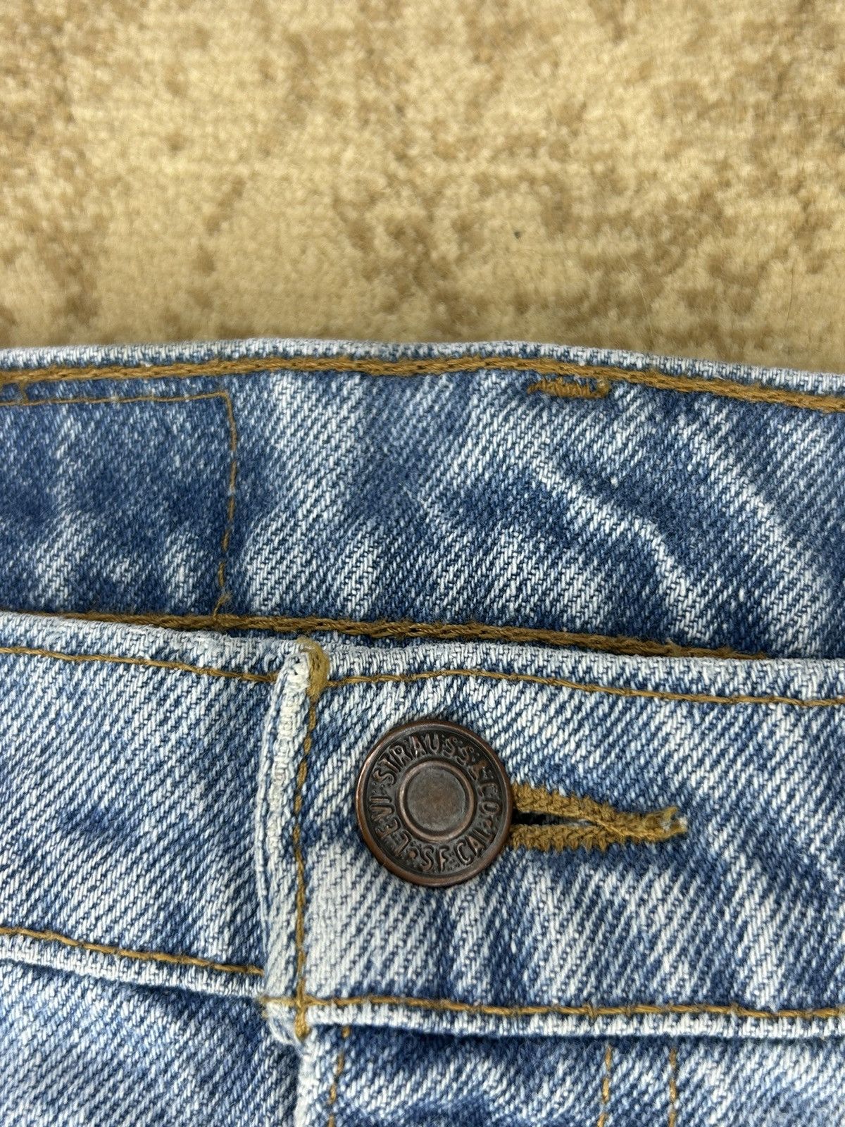 Levi's × Vintage Vintage 90s Levis Faded Light Wash Orange Tab Jeans Rare Size US 36 / EU 52 - 7 Thumbnail