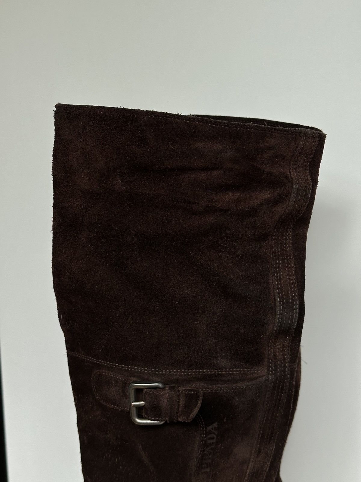 Designer × Prada Prada suede over the knee boots Size US 7 / IT 37 - 7 Thumbnail