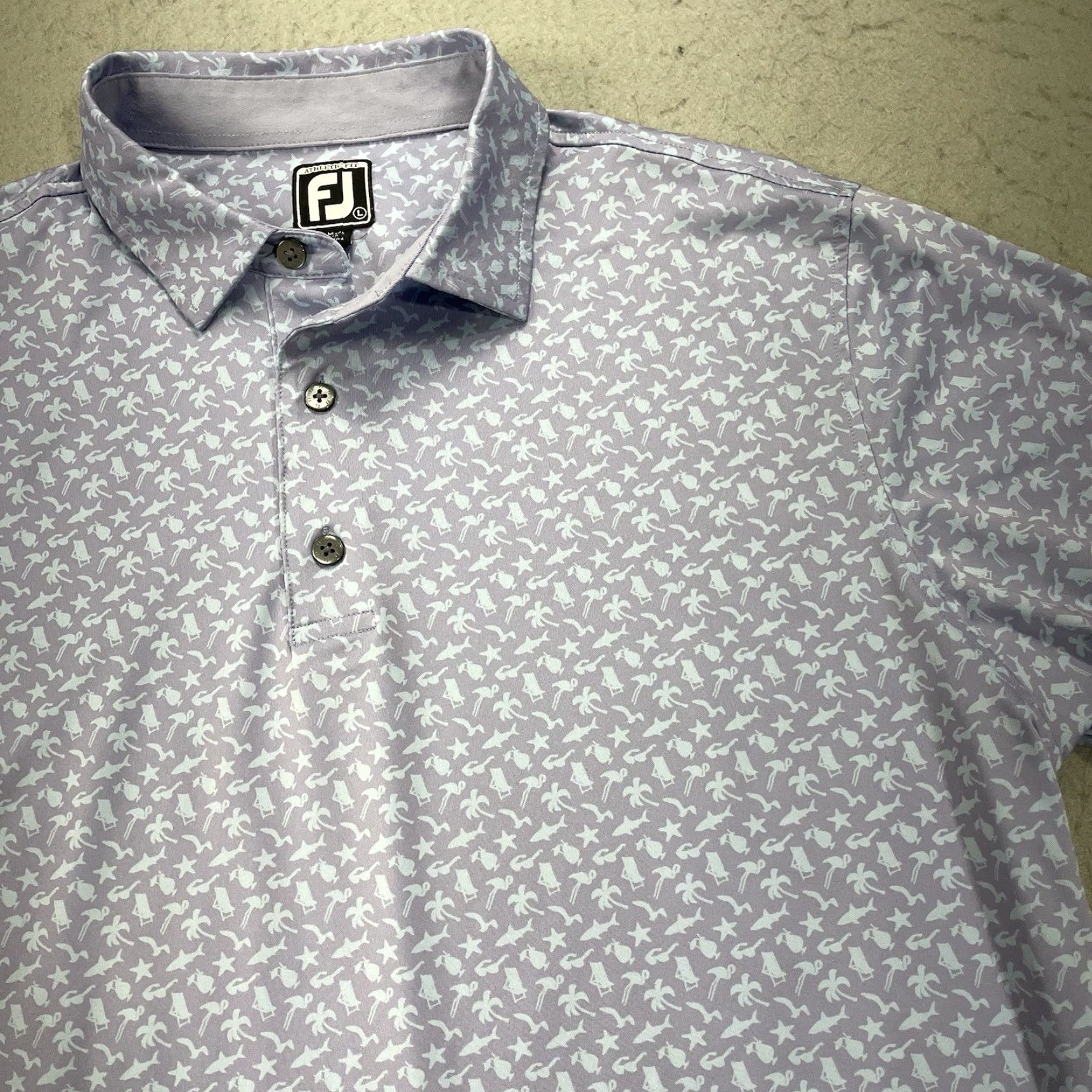 Footjoy FootJoy Polo Shirt Mens L Purple Logo Golf Polo Beach Activewear Shirt Sports Man Clothing Size US L / EU 52-54 / 3 - 3 Thumbnail