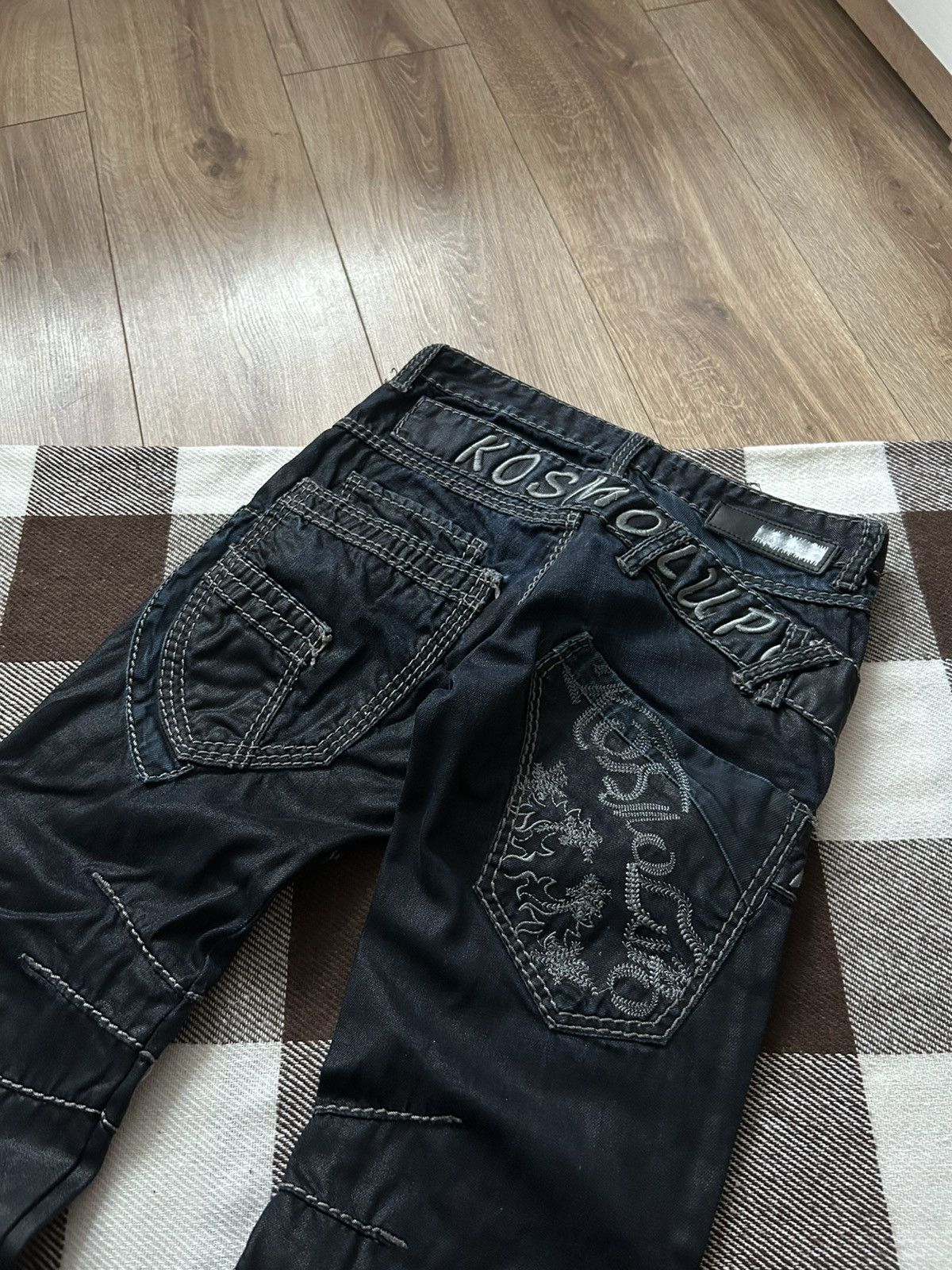 Japanese Brand × Vintage Vintage Kosmo Lupo big logo y2k jeans denim Size US 29 - 3 Thumbnail