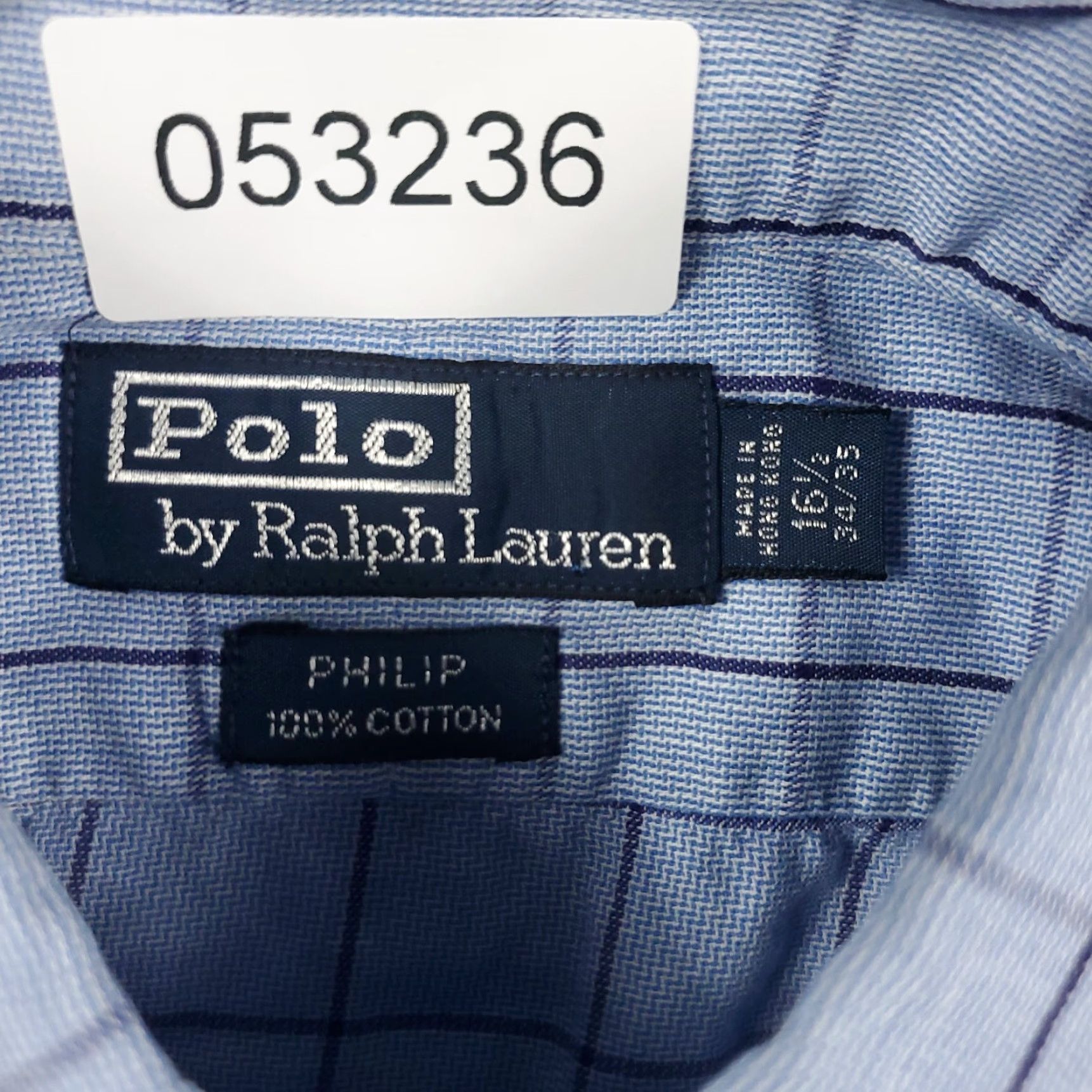 Ralph Lauren Ralph Lauren Dress Shirt Mens Size 16.5 Blue Check Long Sleeve Button Up Regular Fit Size 42R - 8 Thumbnail