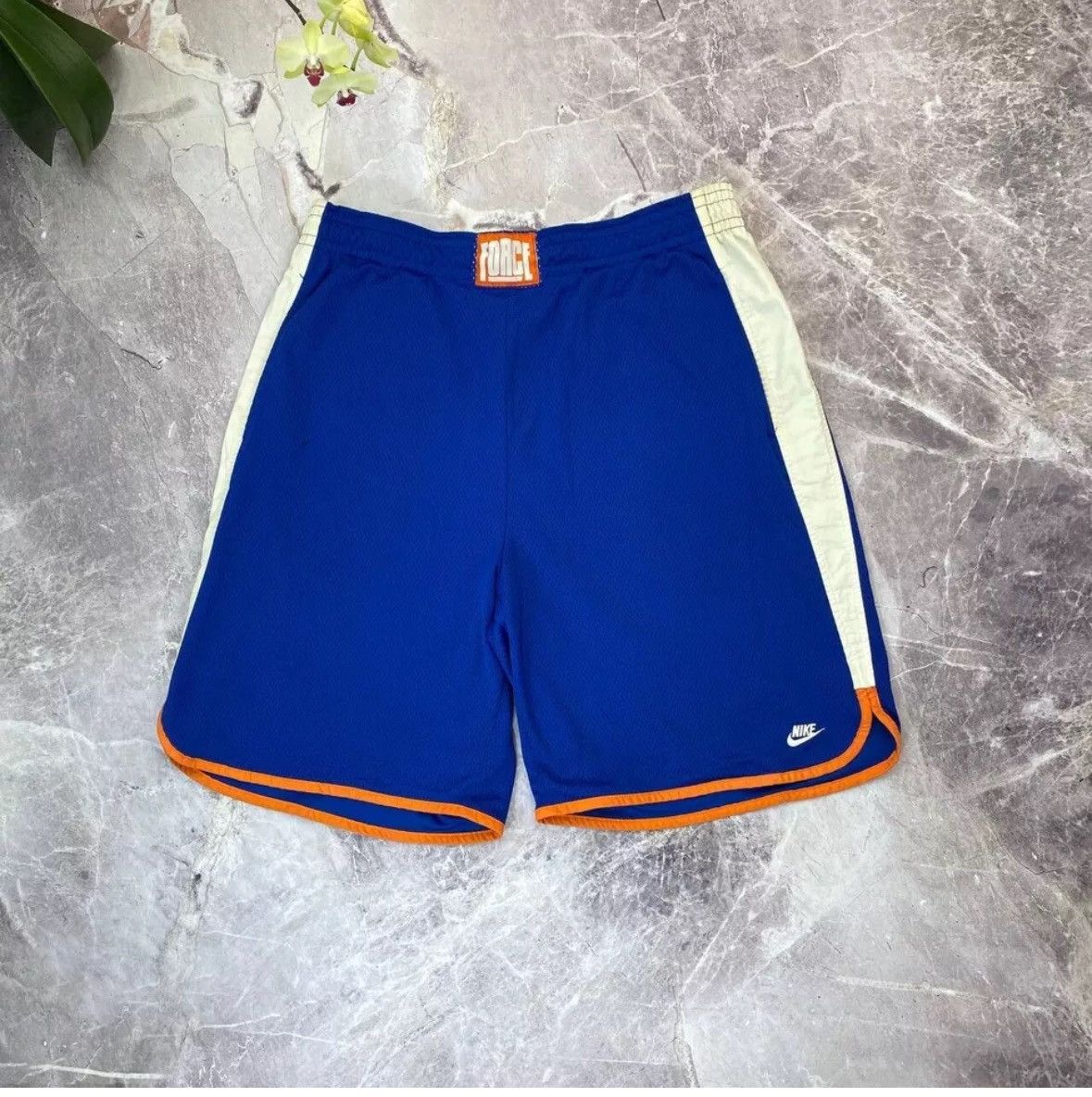 NBA × Nike × Vintage Vintage Nike Air Force Shorts Blue Basketball L Y2K jordan Size US 32 / EU 48 - 2 Thumbnail
