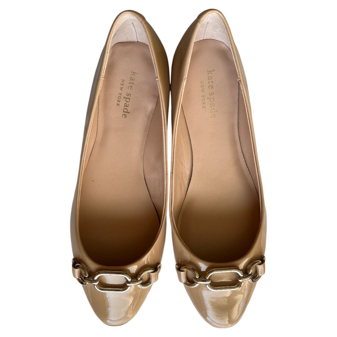 Kate Spade KATE SPADE NEW YORK Beige Pauly Leather Ballet Flats, US8 Size US 8 / IT 38 - 2 Thumbnail
