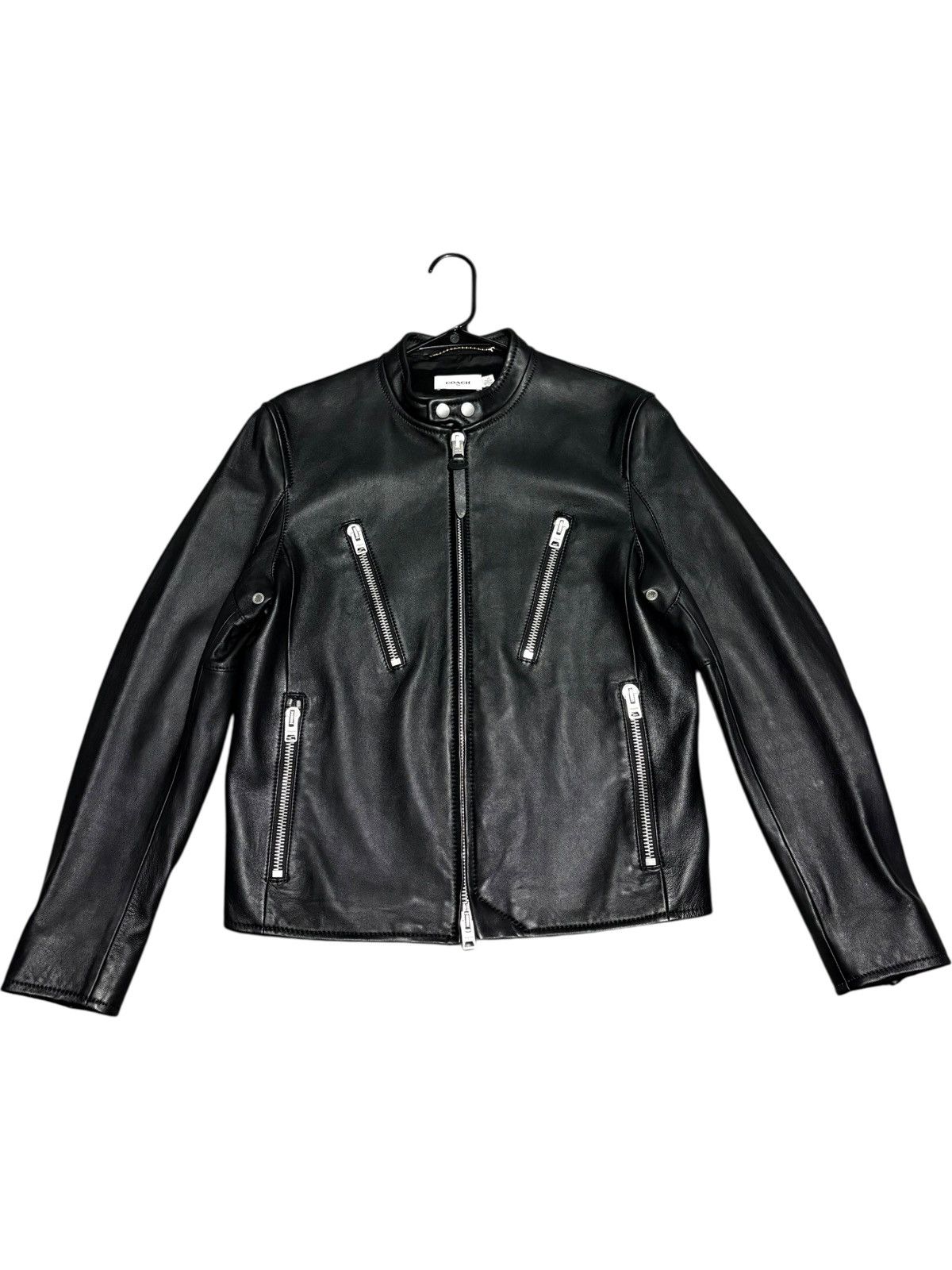 Coach 48 Coach Lambskin leather jacket 5 zip motorcycle biker vtg Size US M / EU 48-50 / 2 - 1 Thumbnail