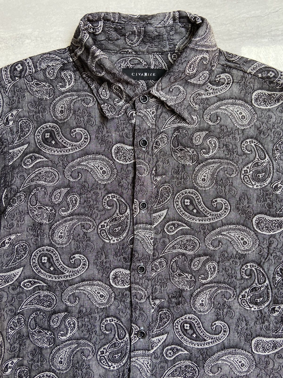 CIVARIZE CIVARIZE Patterned Grey Shirt Size US S / EU 44-46 / 1 - 9 Thumbnail