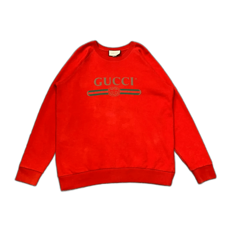 Gucci Gucci Red Logo Sequin Sweatshirt Size L-yf Size US L / EU 52-54 / 3 - 1 Thumbnail