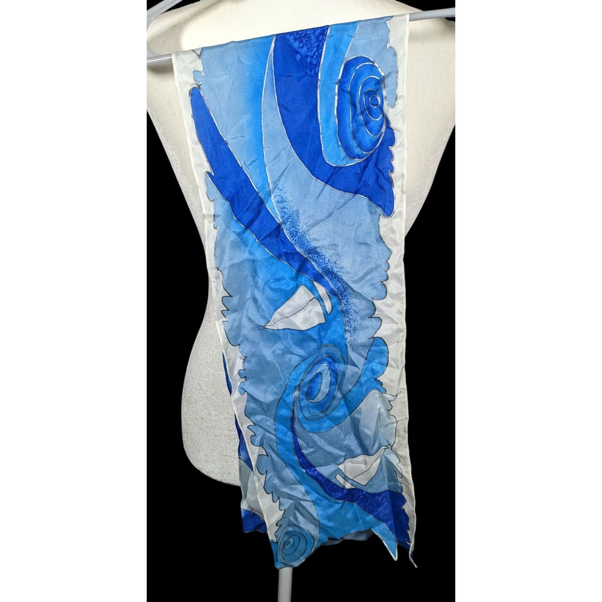 Other Vintage Hand Painted Betty Lanthrope Nautical Scarf Size ONE SIZE - 2 Thumbnail
