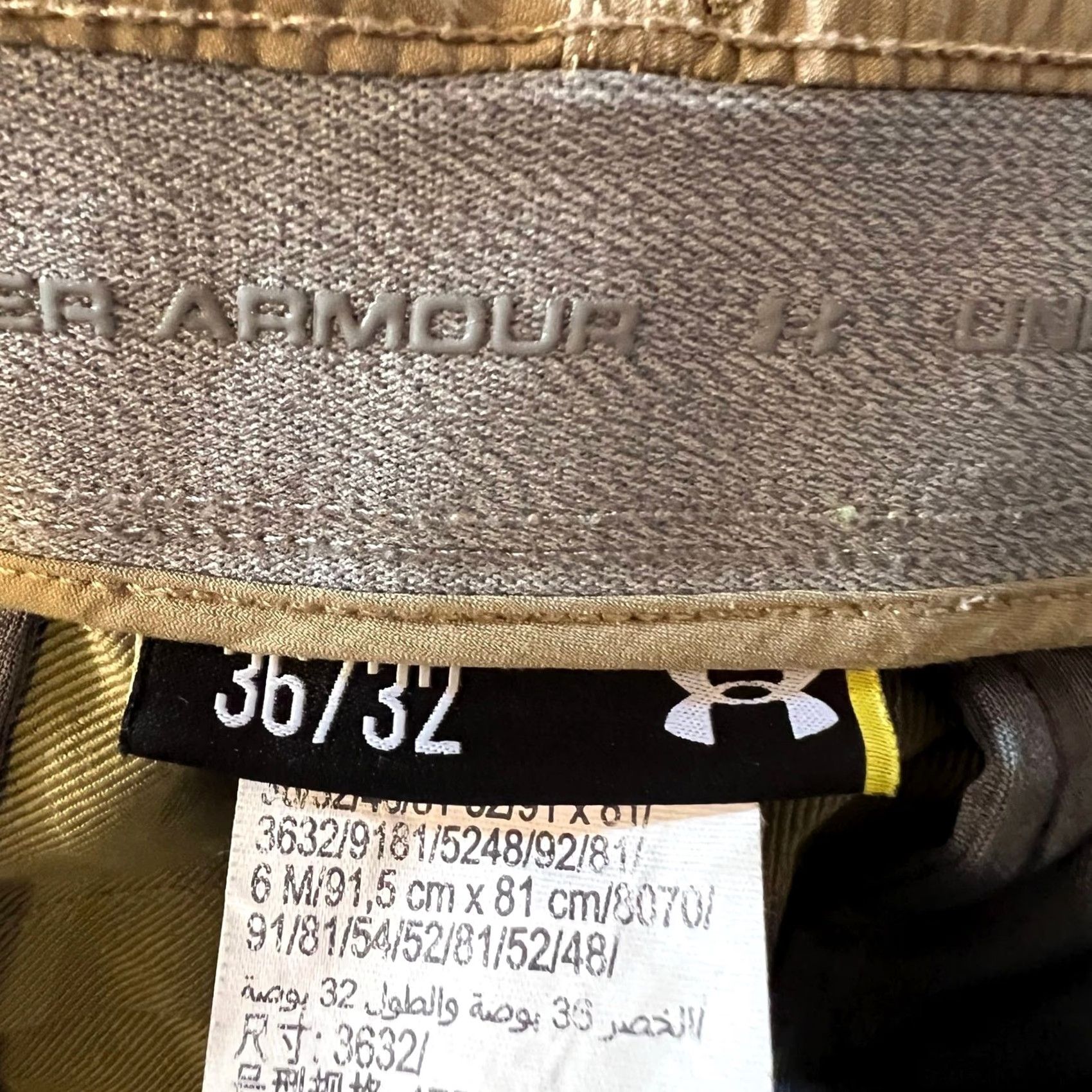 Under Armour Under Armour Pants Mens 36 X32 Performance Golf Straight Leg Tan Beige 36 Regular Men Chino Inseam 31 in Mens Size US 36 / EU 52 - 5 Thumbnail