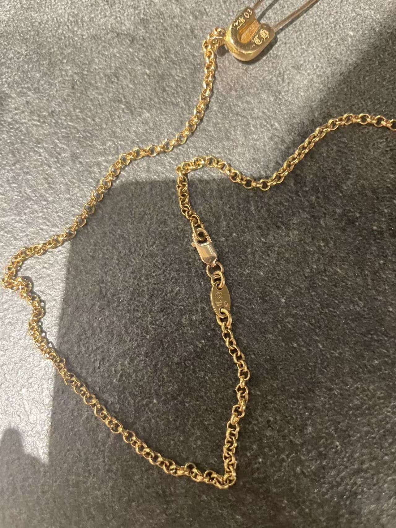 Chrome Hearts Chrome Hearts 22K Gold Safety Pin Necklace Size ONE SIZE - 15 Thumbnail
