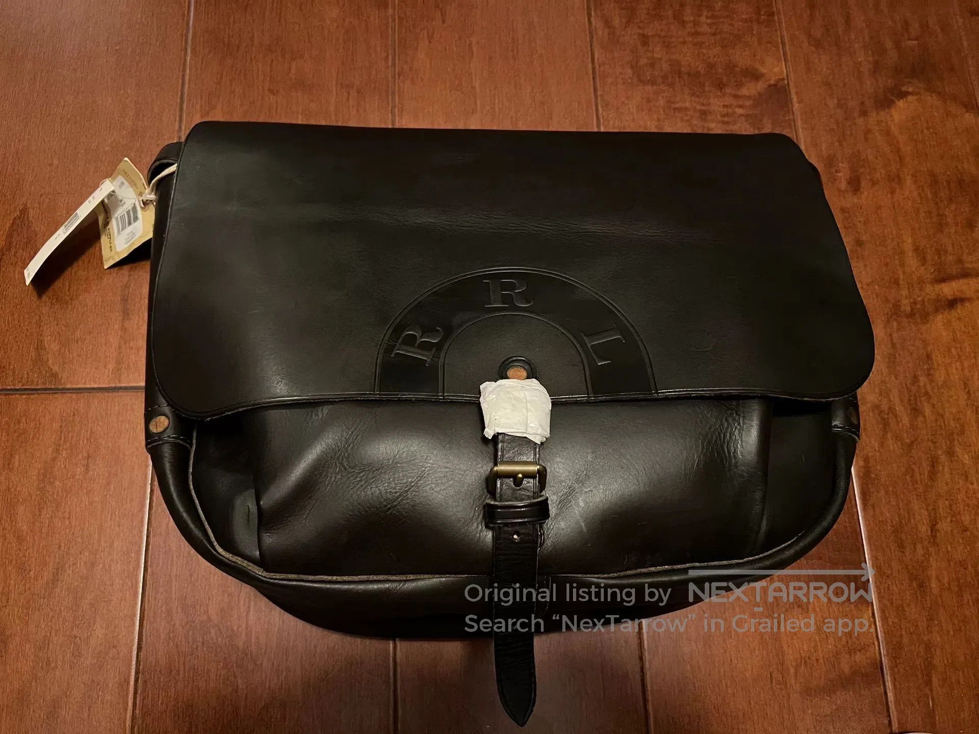 RRL Ralph Lauren RRL Double RL Black Leather Messenger Bag. Size ONE SIZE - 1 Thumbnail