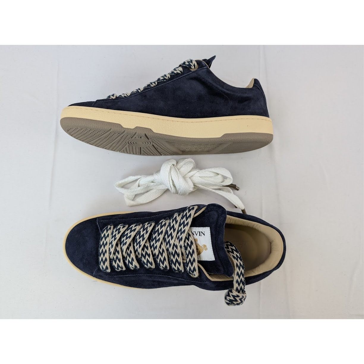 Lanvin o1rshd1 Curb Sneakers in Dark Blue Size US 11 / EU 44 - 1 Thumbnail