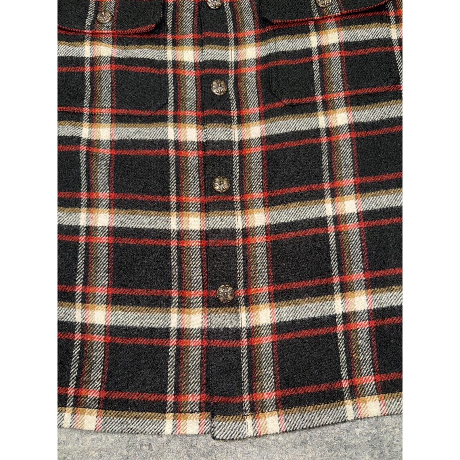 Chrome Hearts Chrome Hearts Flannel Black Check Button Down Long Size US L / EU 52-54 / 3 - 7 Thumbnail