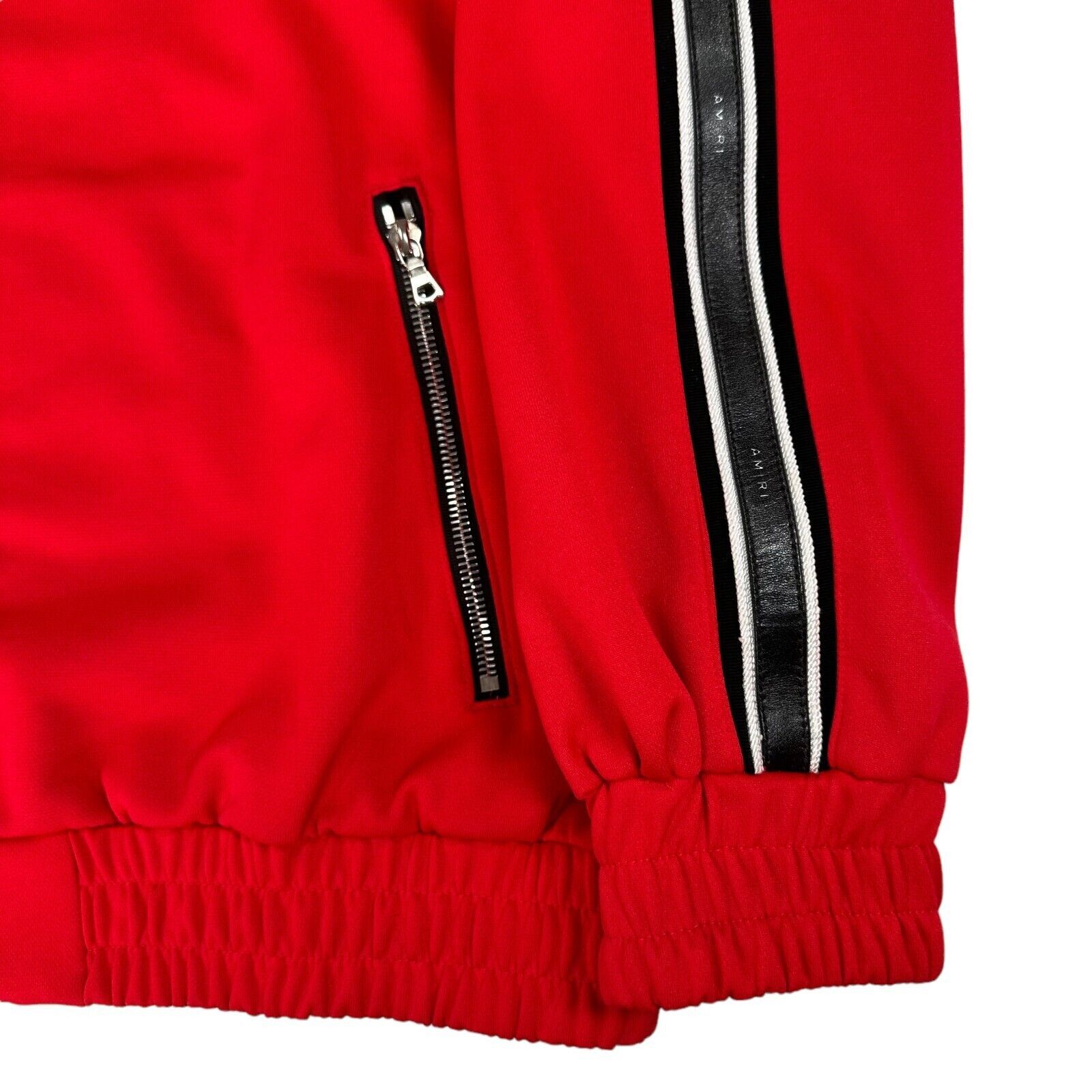 Amiri Amiri Size S Oversized Red Track Jacket Leather Taped Sleeve Size US S / EU 44-46 / 1 - 10 Thumbnail