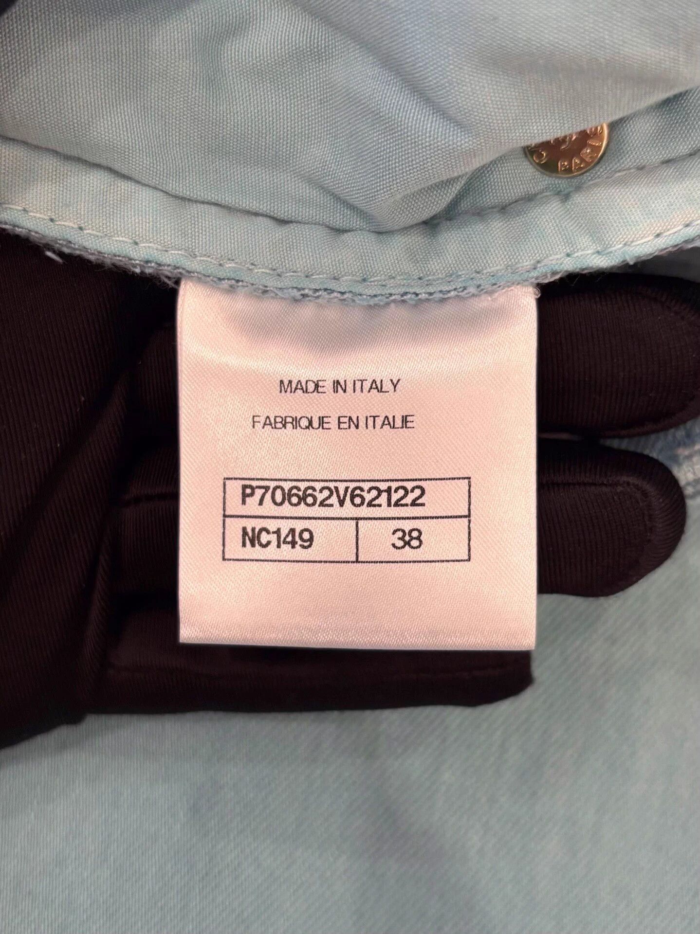 Chanel Chanel Gold CC Star Btn Lake Blue Women's Jeans 38 Size 27" / US 4 / IT 40 - 6 Thumbnail