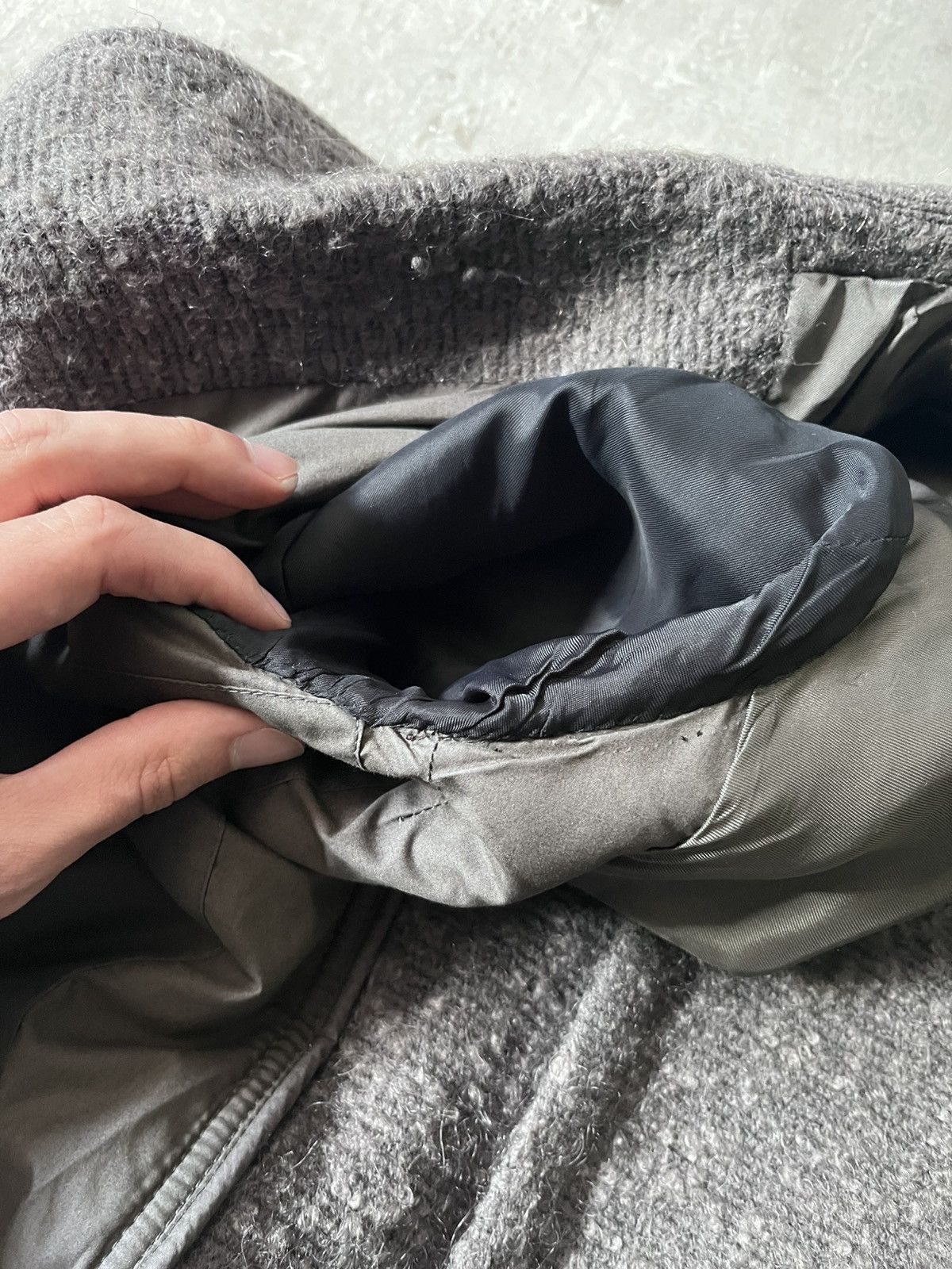 Rick Owens Rick Owens A/W 2015 grey coat wool mohair Size US M / EU 48-50 / 2 - 15 Thumbnail