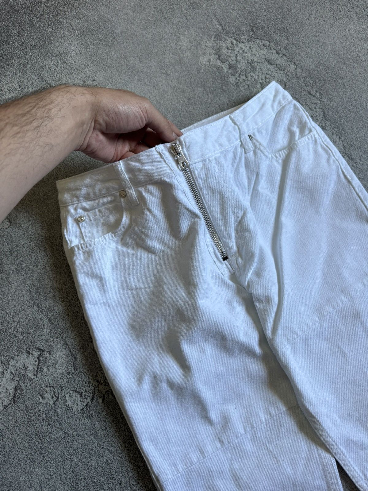 Sandro Sandro Paris White Slim Fit Tapered Denim Jeans Size 40 Size 27" / US 4 / IT 40 - 5 Thumbnail