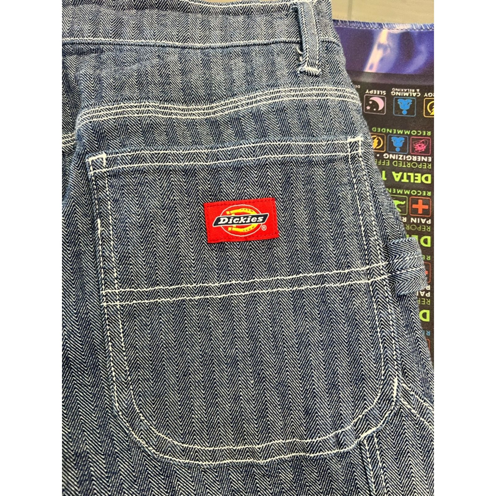 Dickies Dickies Herringbone Carpenter Blue Pants Size 28" / US 6 / IT 42 - 4 Thumbnail