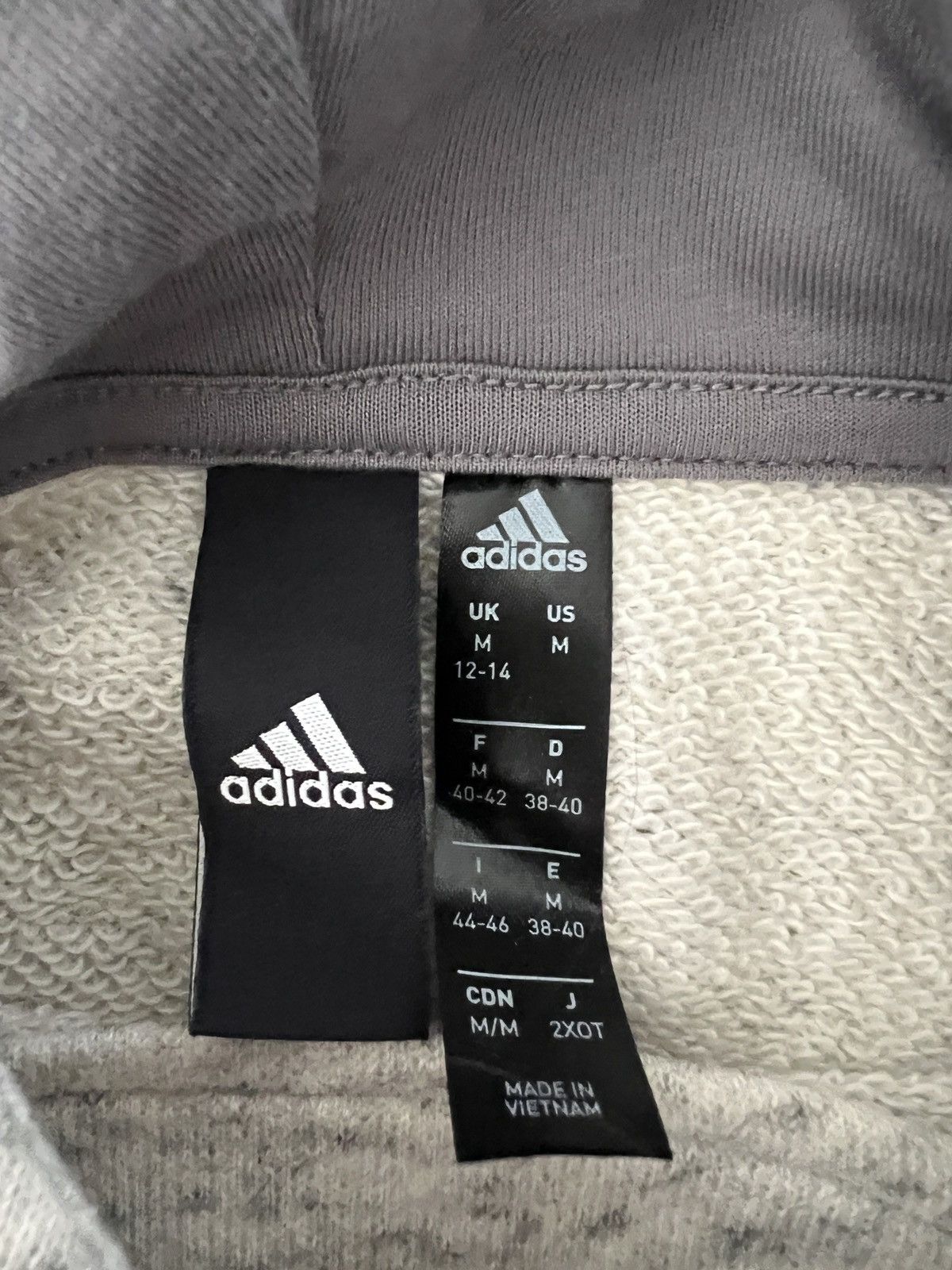 Adidas Adidas Hoodie Women Heather Grey 3 stripes Barely Worn Gray Size M / US 6-8 / IT 42-44 - 5 Thumbnail
