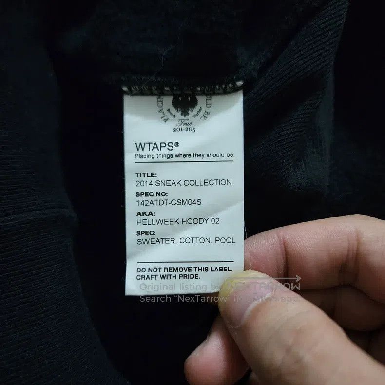 Wtaps Wtaps Co-branded Hoodie Sweatshirt in Black Size US L / EU 52-54 / 3 - 4 Thumbnail