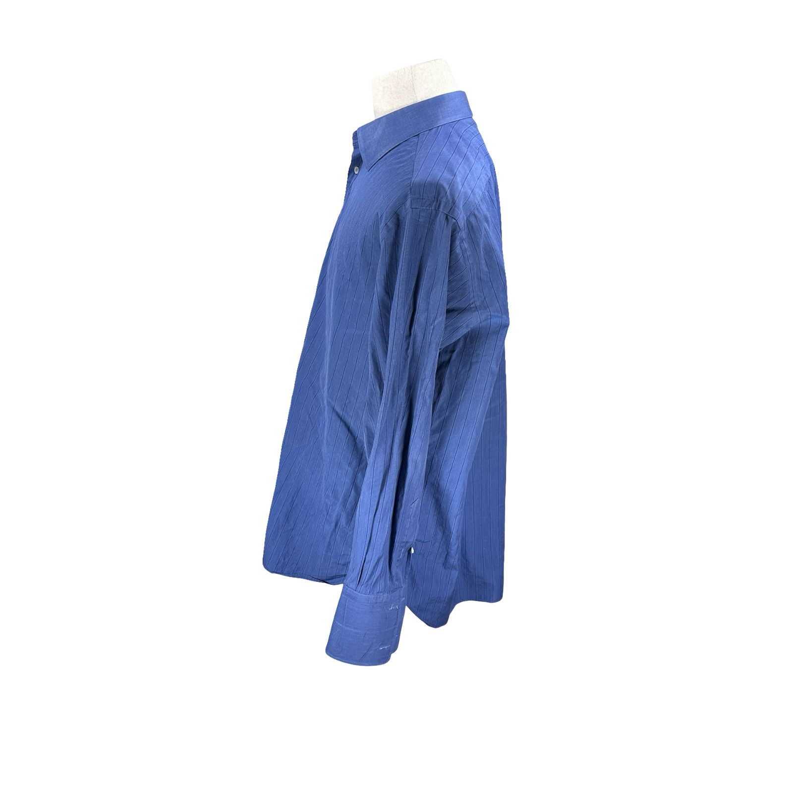 Brioni Brioni Dress Shirt Large 16.5 Blue Striped French Cuff Size US L / EU 52-54 / 3 - 4 Thumbnail