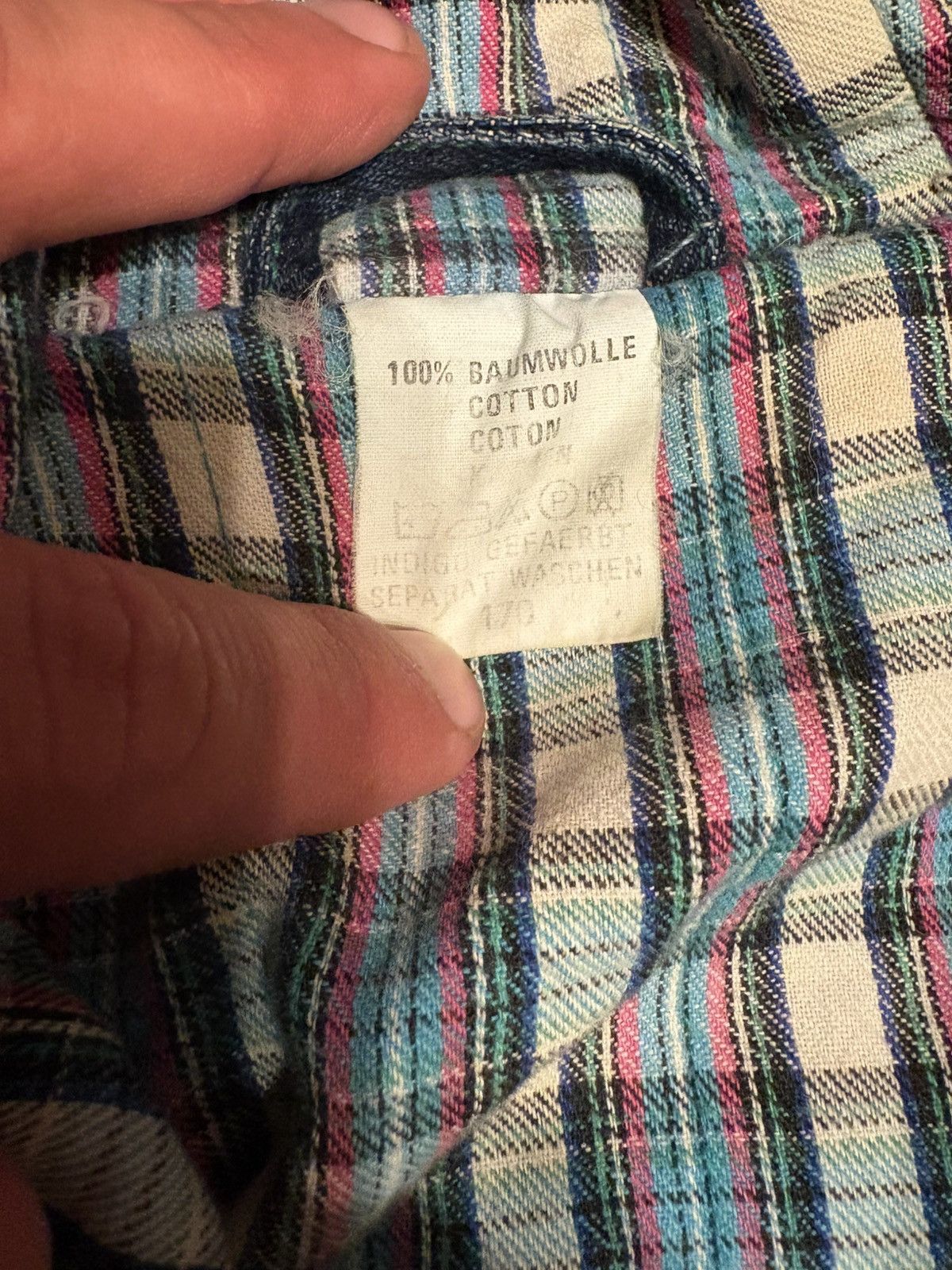 Vintage Vintage East Boys Denim Jacket 90’s Plaid Lined Trench Chore Size US XXL / EU 58 / 5 - 3 Thumbnail