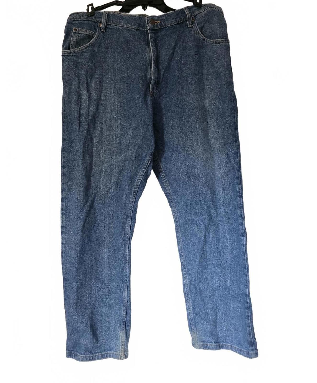 Wrangler Wrangler Jeans Mens 40x30 Blue Denim Straight Leg Workwear Size US 40 / EU 56 - 1 Thumbnail