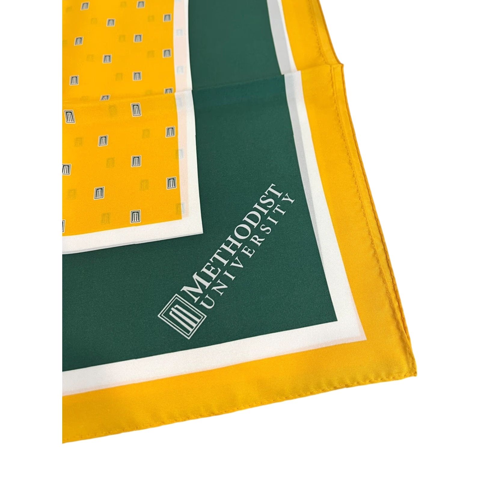 Vineyard Vines VINEYARD VINES Square Scarf Silk NEW Methodist University GB Packers Colors Geometric Silk Scarf Women Gold Square Scarf Women Size ONE SIZE - 6 Thumbnail