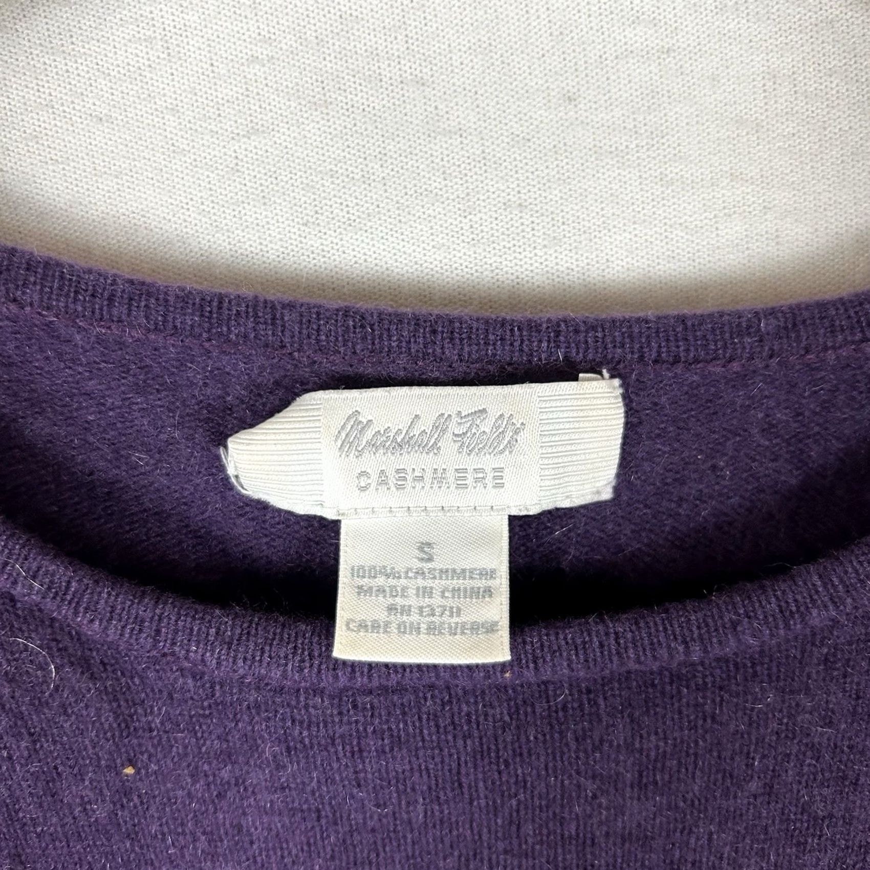 Vintage Marshall Fields 100% Cashmere Sweater Womens S Pullover Knit Purple Casual Size S / US 4 / IT 40 - 3 Thumbnail