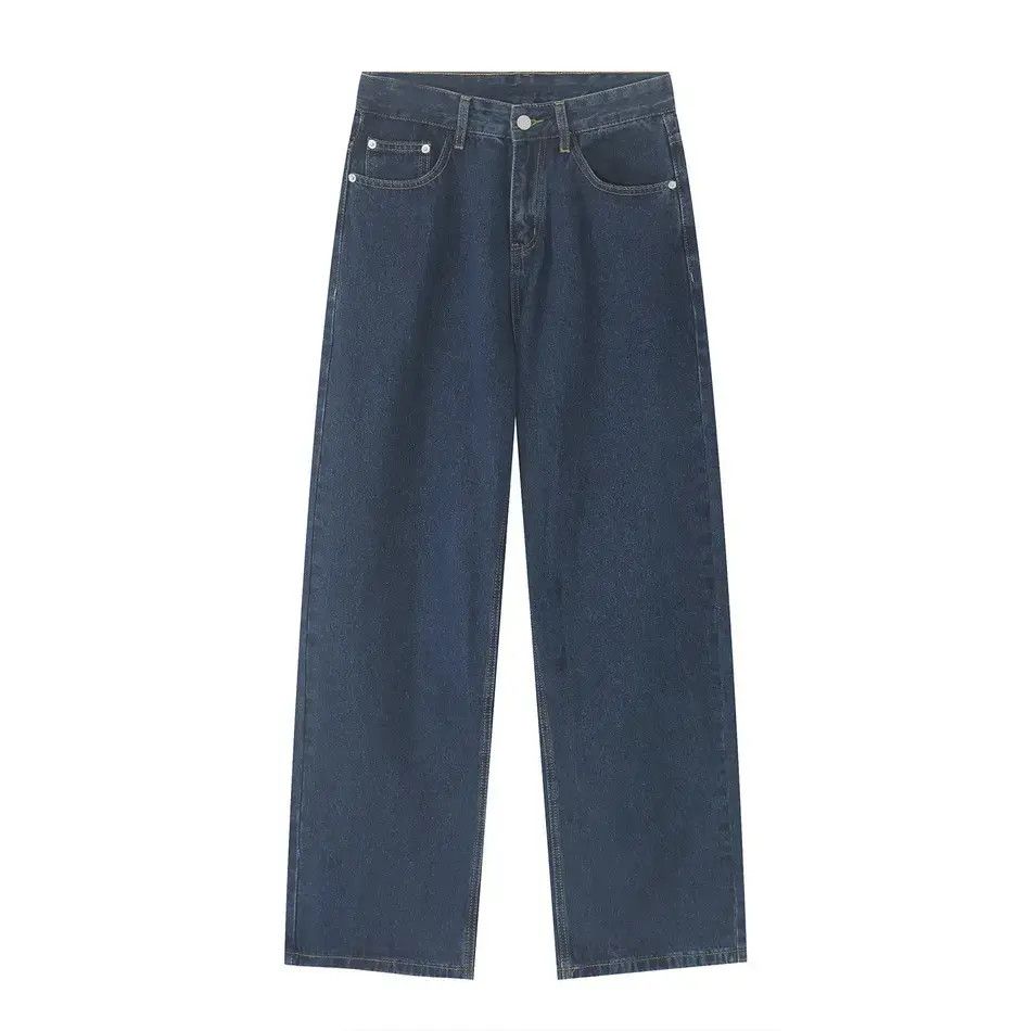 Japanese Brand Retro loose straight leg wide leg jeans Size US 32 / EU 48 - 5 Thumbnail