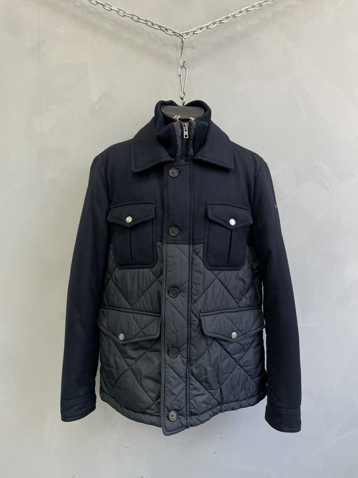 Hackett Hackett quilted wool jacket navy blue classic puffer y2k Size US M / EU 48-50 / 2 - 1 Thumbnail