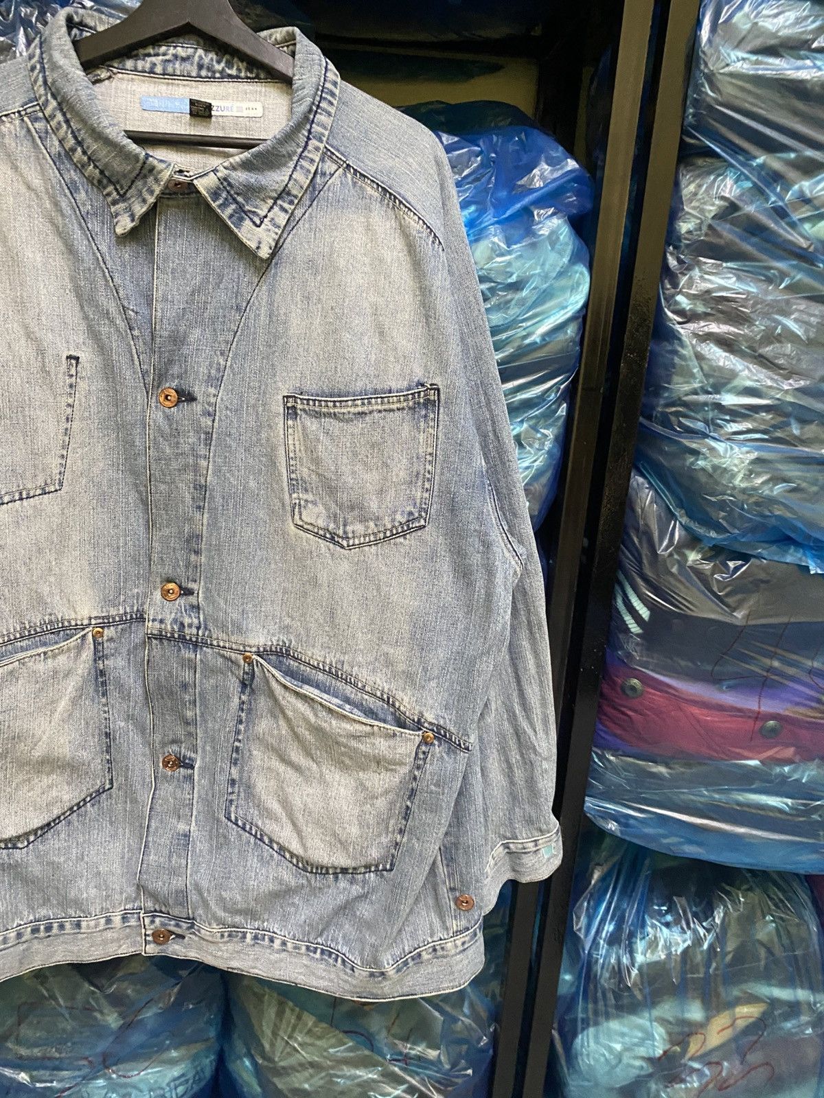 Other VINTAGE AZZURE JEAN CHORE JACKET Size US XXL / EU 58 / 5 - 6 Thumbnail
