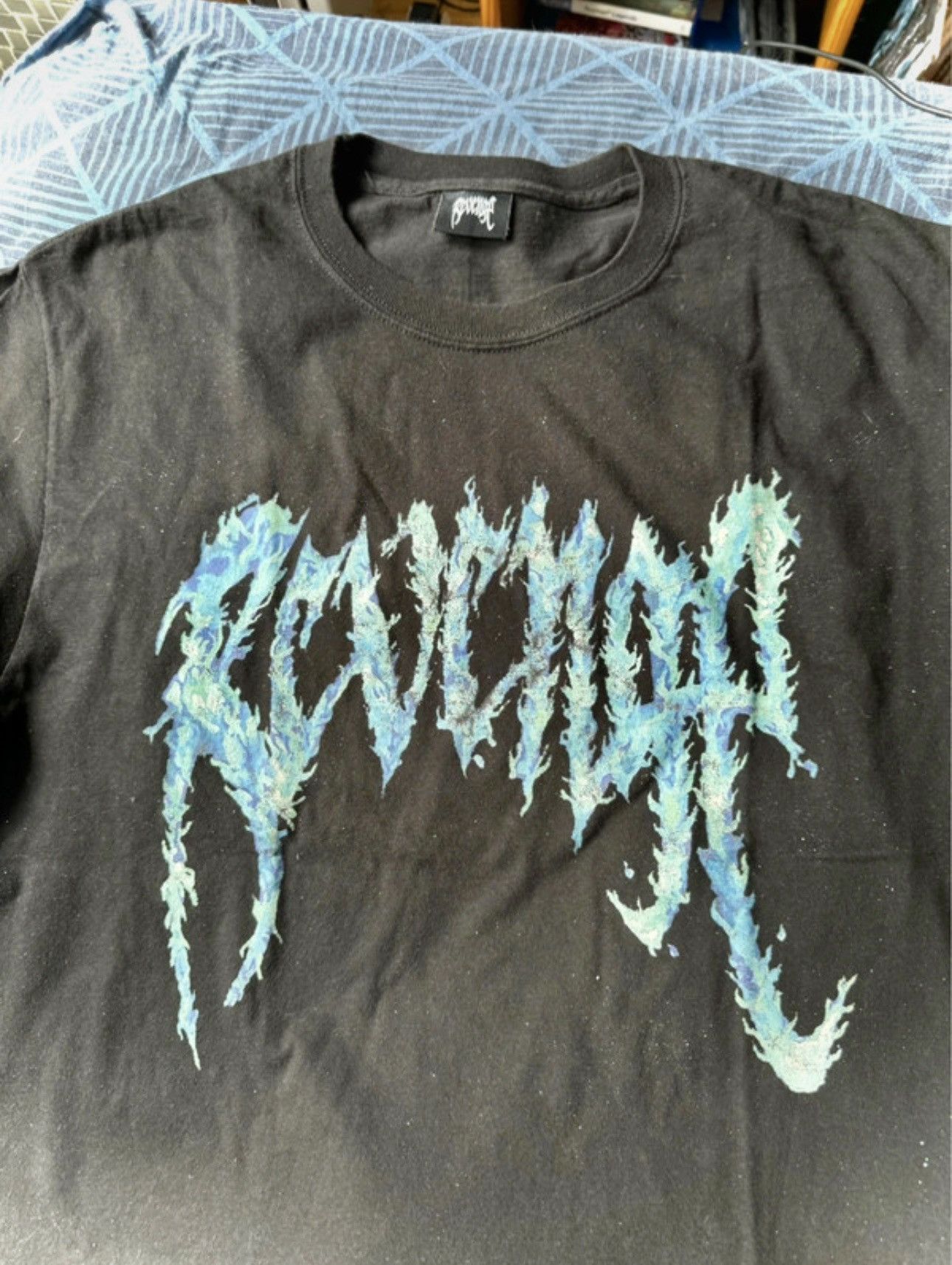 Revenge Revenge x ski mask the slump god blue flames tee Size US L / EU 52-54 / 3 - 1 Thumbnail