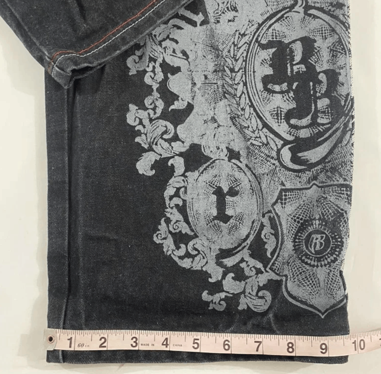 Japanese Brand American New Pattern Letters Baggy Jean Size US 30 / EU 46 - 4 Thumbnail