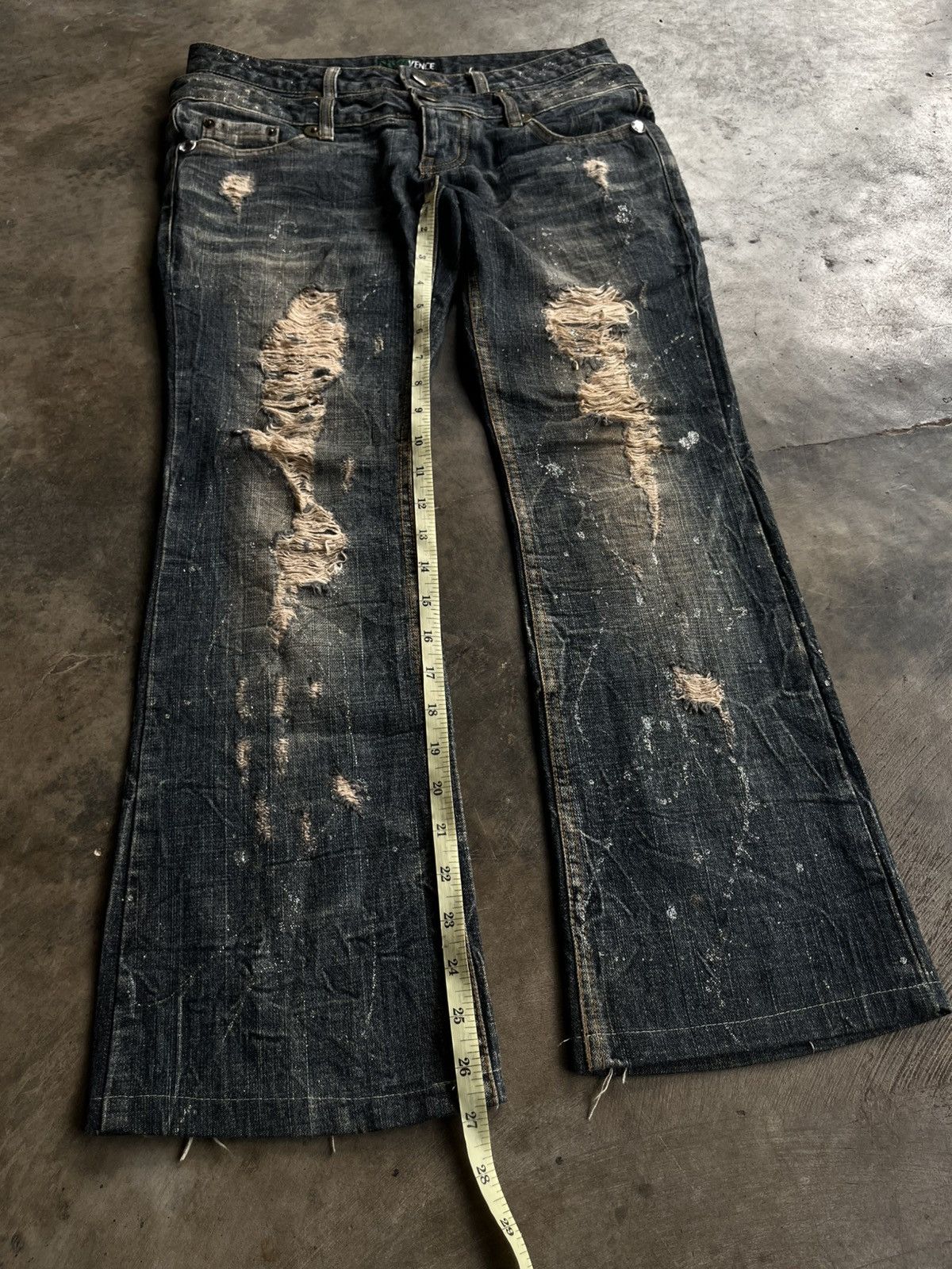 Isamu Katayama Backlash 2000s JAPANESE VENCE DISTRESSED FLARE BOOTCUT PANTS DENIM Size US 29 - 18 Thumbnail