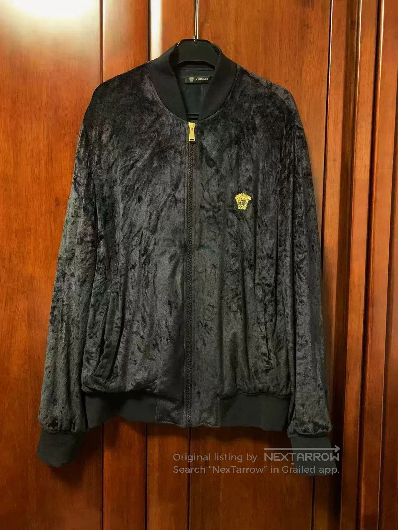 Japanese Brand Versace Men's Embroidered Velvet Jacket. Size US M / EU 48-50 / 2 - 1 Thumbnail